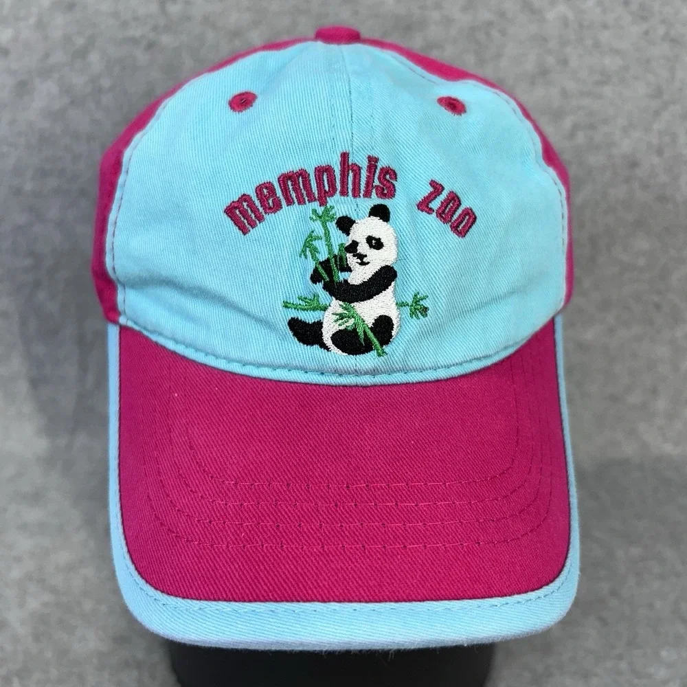 Panda Memphis Zoo Toddlers Pink Blue J Hats Baseball Cap Adjustable Tots Size